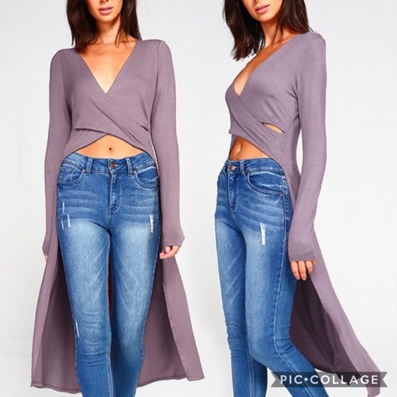 Blu Trends Tops - 1 Left!! Lilac High Low Top